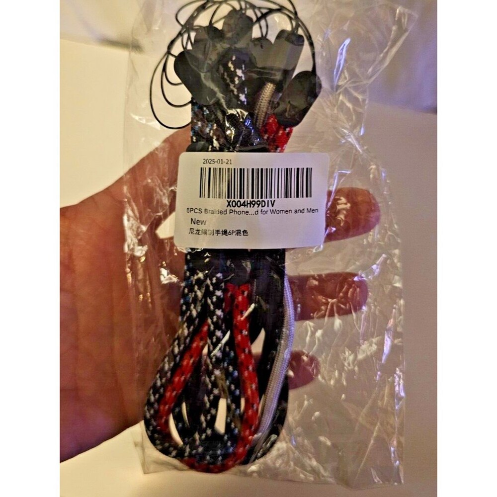 6 pc Multipurpose Hand Wrist Straps - Adjustable Nylon Wristlet for Case Holders